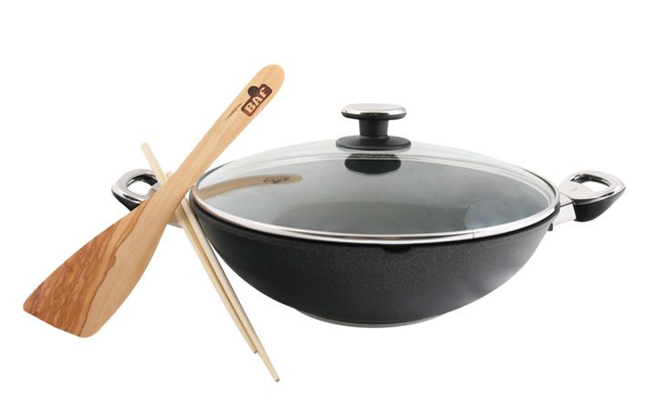 Titanový wok 32 cm s poklicí 4 l BAF Gigant INDUKCE